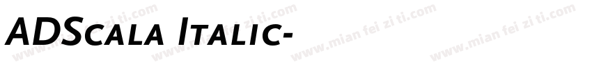 ADScala Italic字体转换